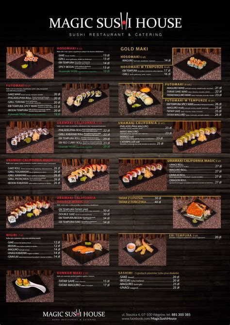 Magic sushi charlotte menu